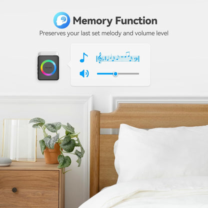 Wireless Doorbell System with Dual Plug-In Receivers, IP65 Waterproof Design, 1300 Ft Operating Range, 60 Melodies, 5 Volume Levels (0-120 dB), and RGB Light for Hearing Impairment