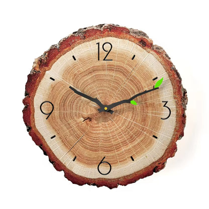 Large Vintage Wooden Wall Clock - Modern Rustic Design for Home, Office, and Cafe Decor
