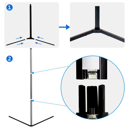Smart RGB Corner Floor Lamp with App and Remote Control, 16 Million Color Options, Music Sync, Modern Design for Bedroom, Living Room, and Gaming Room, Timing and Scheduling Features