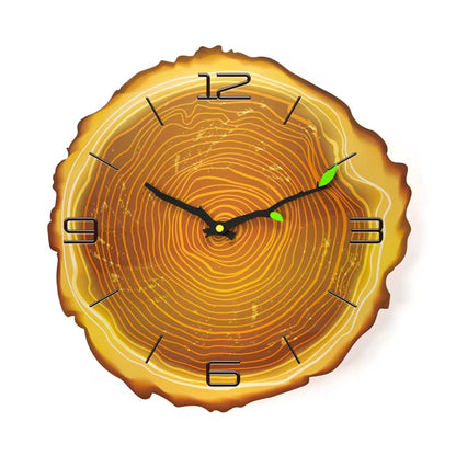 Large Vintage Wooden Wall Clock - Modern Rustic Design for Home, Office, and Cafe Decor