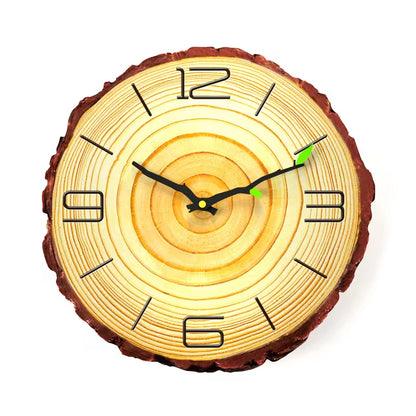 Large Vintage Wooden Wall Clock - Modern Rustic Design for Home, Office, and Cafe Decor